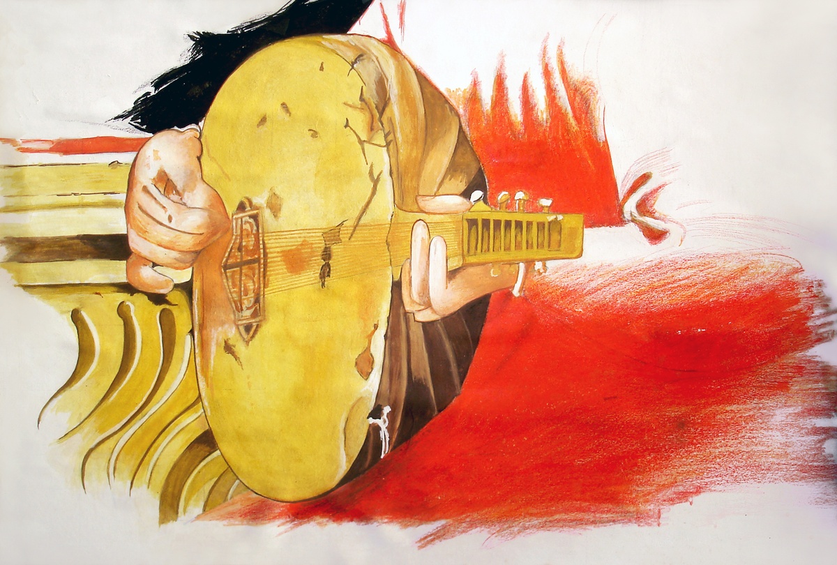 Musician painting